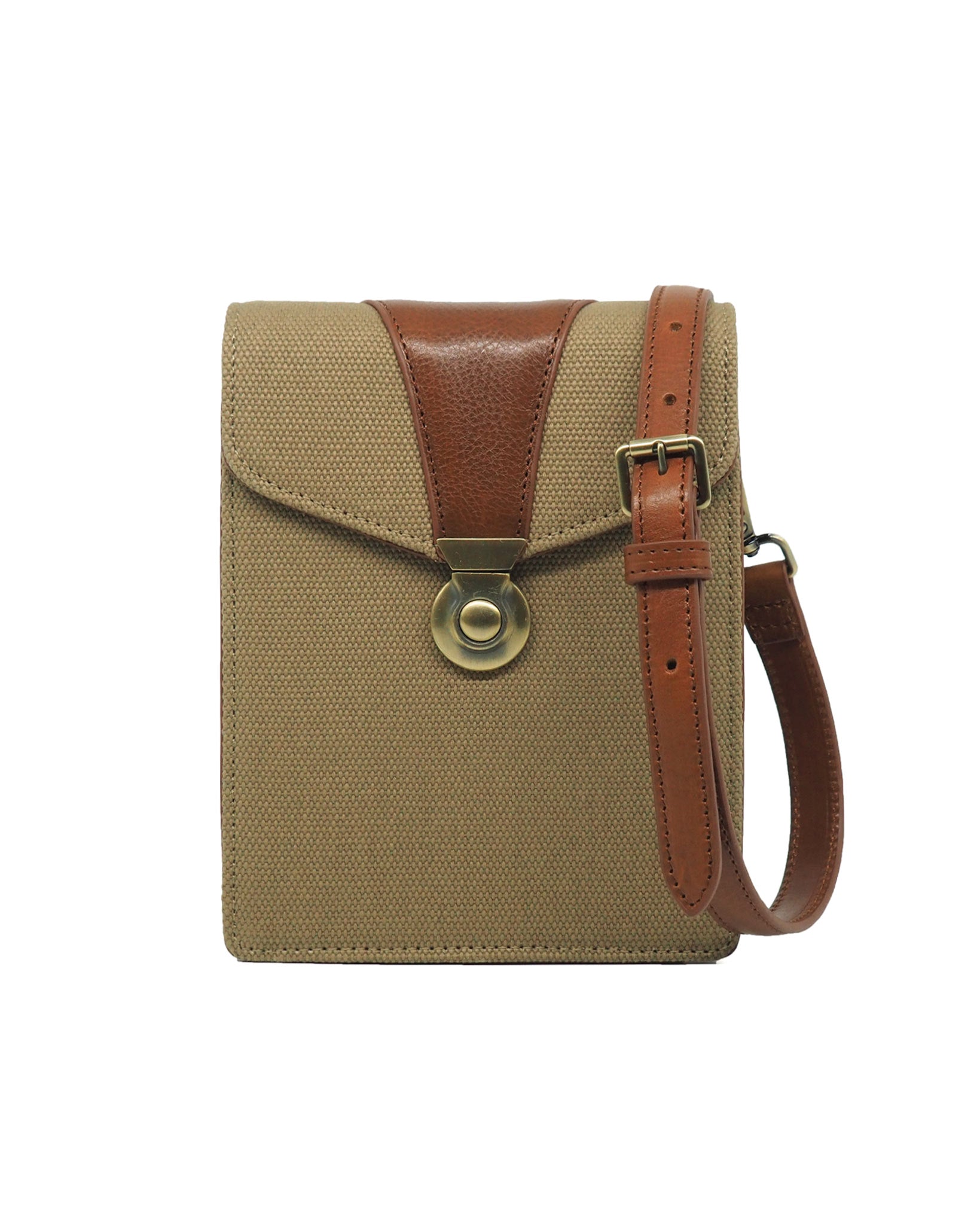 Explorer Canvas Crossbody (Olive Green/ Cognac) – UNORTHODOX