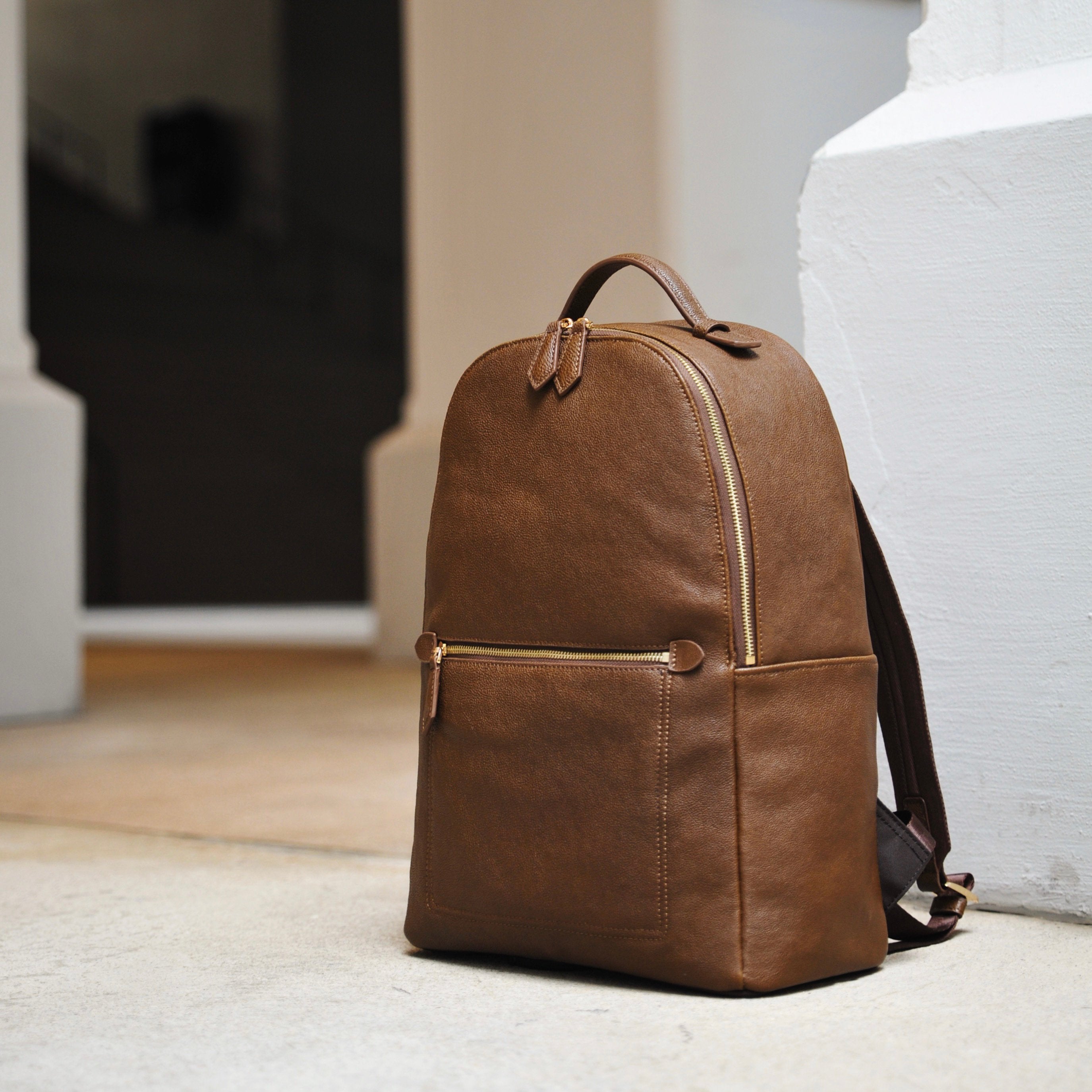 leather backpack