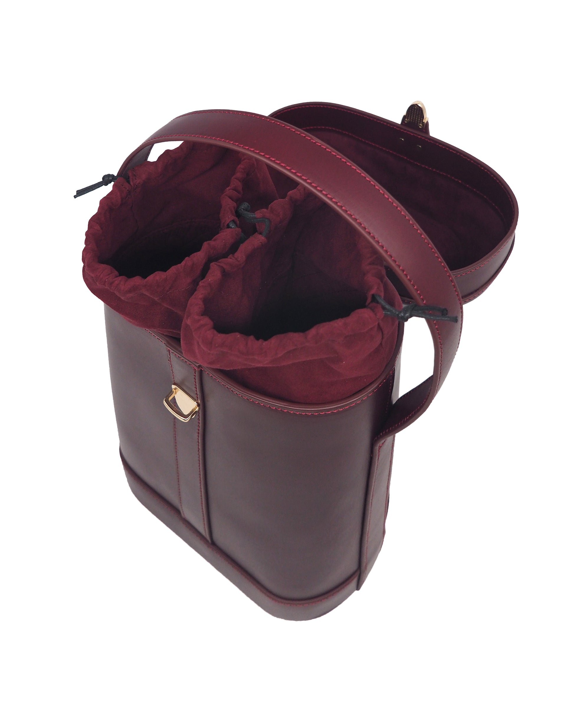 Duo Wine Carrier (Burgundy Lamma Belly)