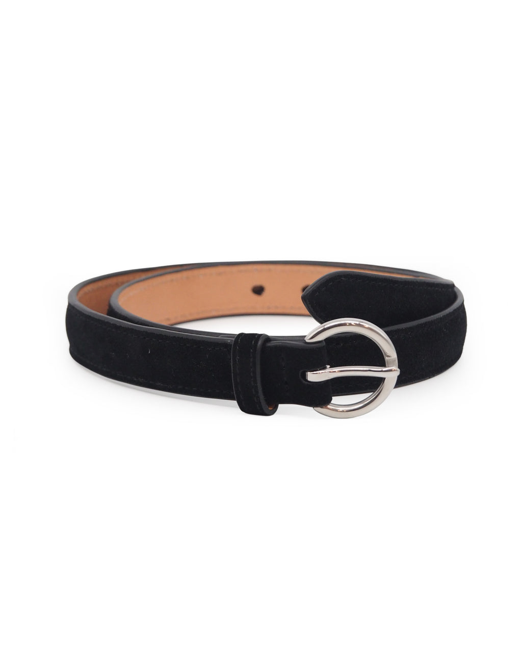 O-Ring Suede Belt (Black)