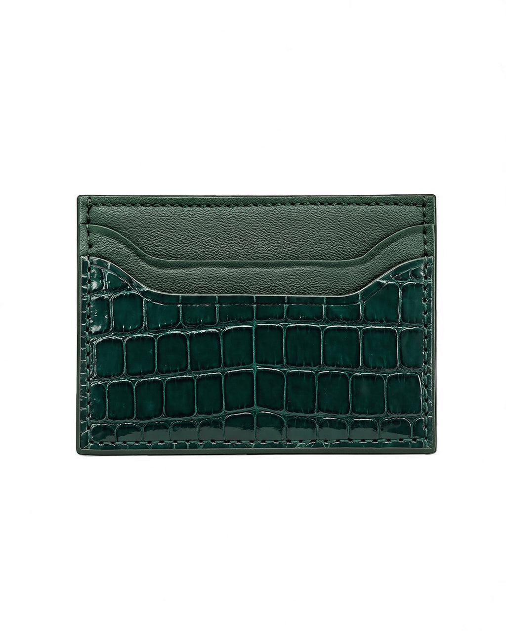 Alligator Pocket Cardholder (Emerald/ Vert Anglais Chèvre)
