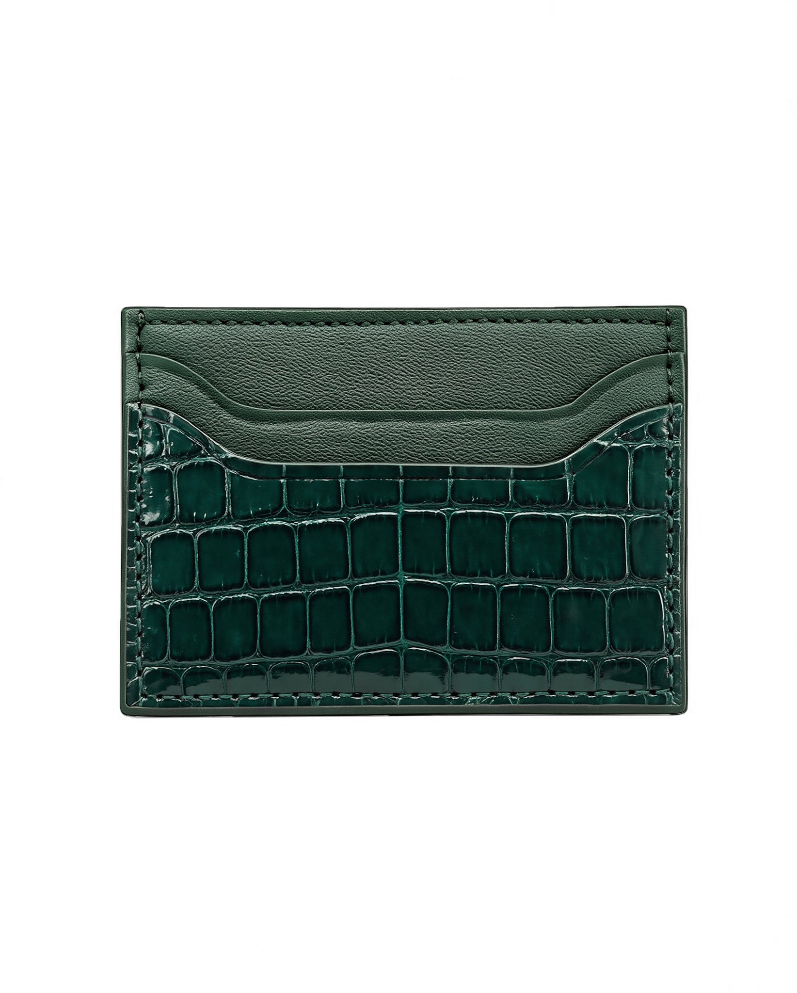 Alligator Pocket Cardholder (Emerald/ Vert Anglais Chèvre)