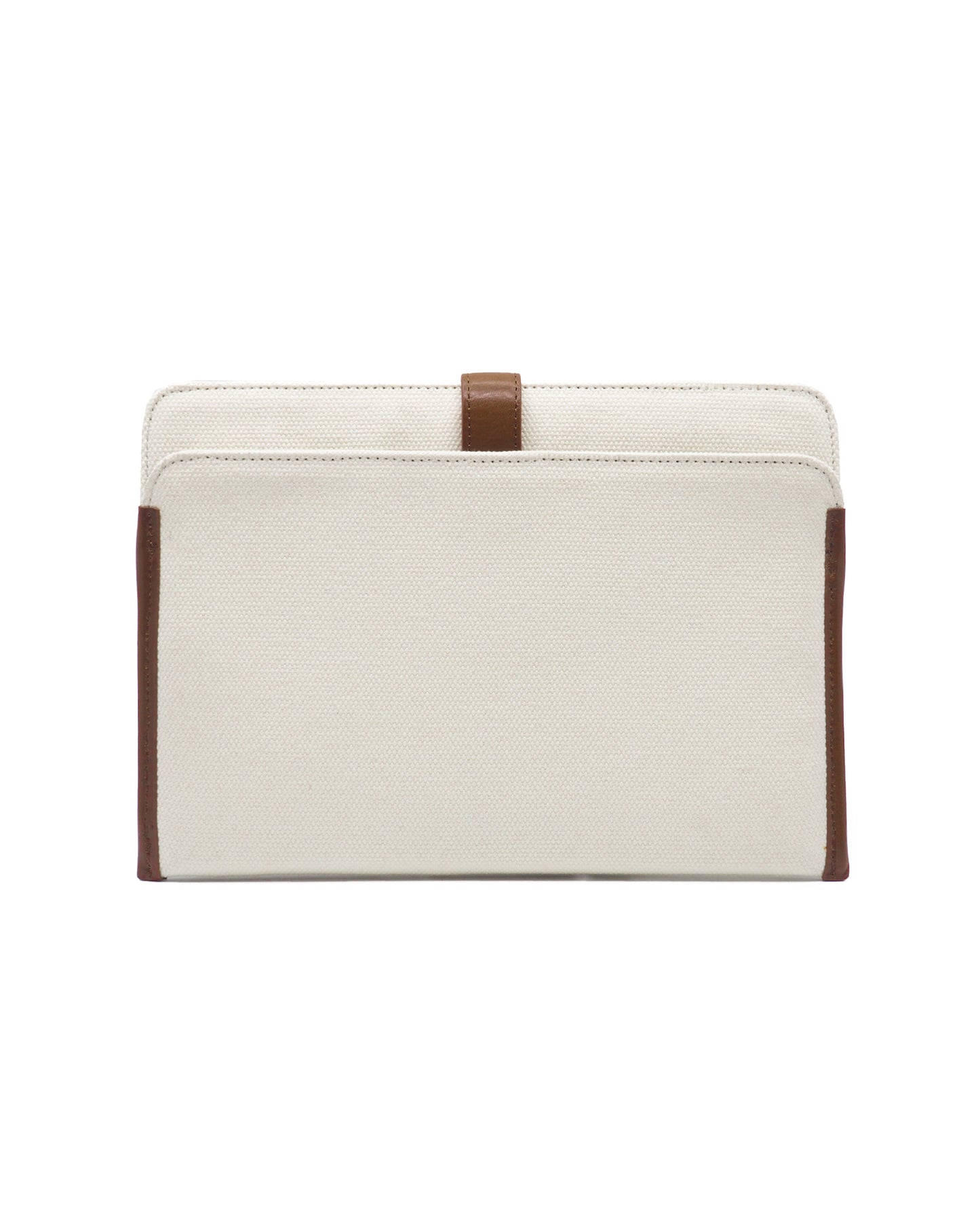 Heavy-Weight Canvas Tablet Sleeve (Ivory/ Cognac)