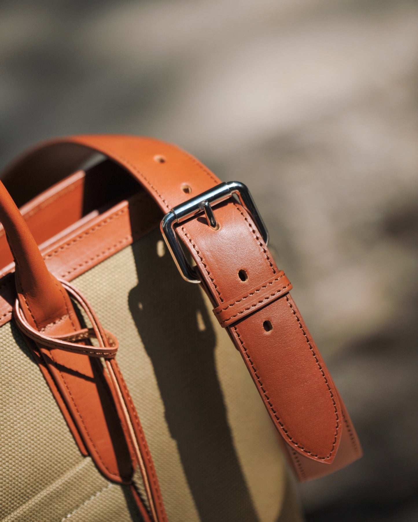 Belt-Buckled Leather Strap