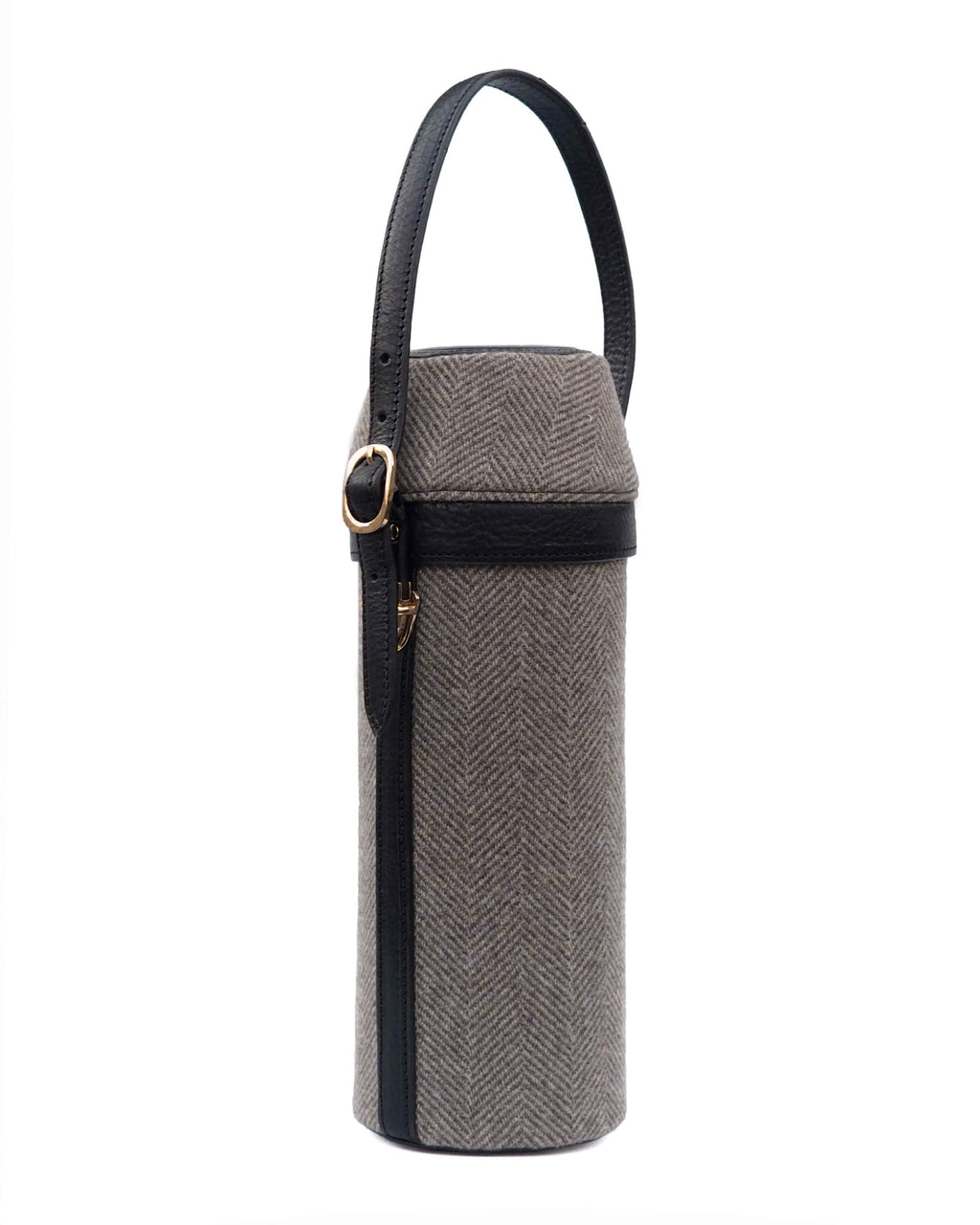 Storm System Herringbone Wine Carrier (Grey/ Nero)