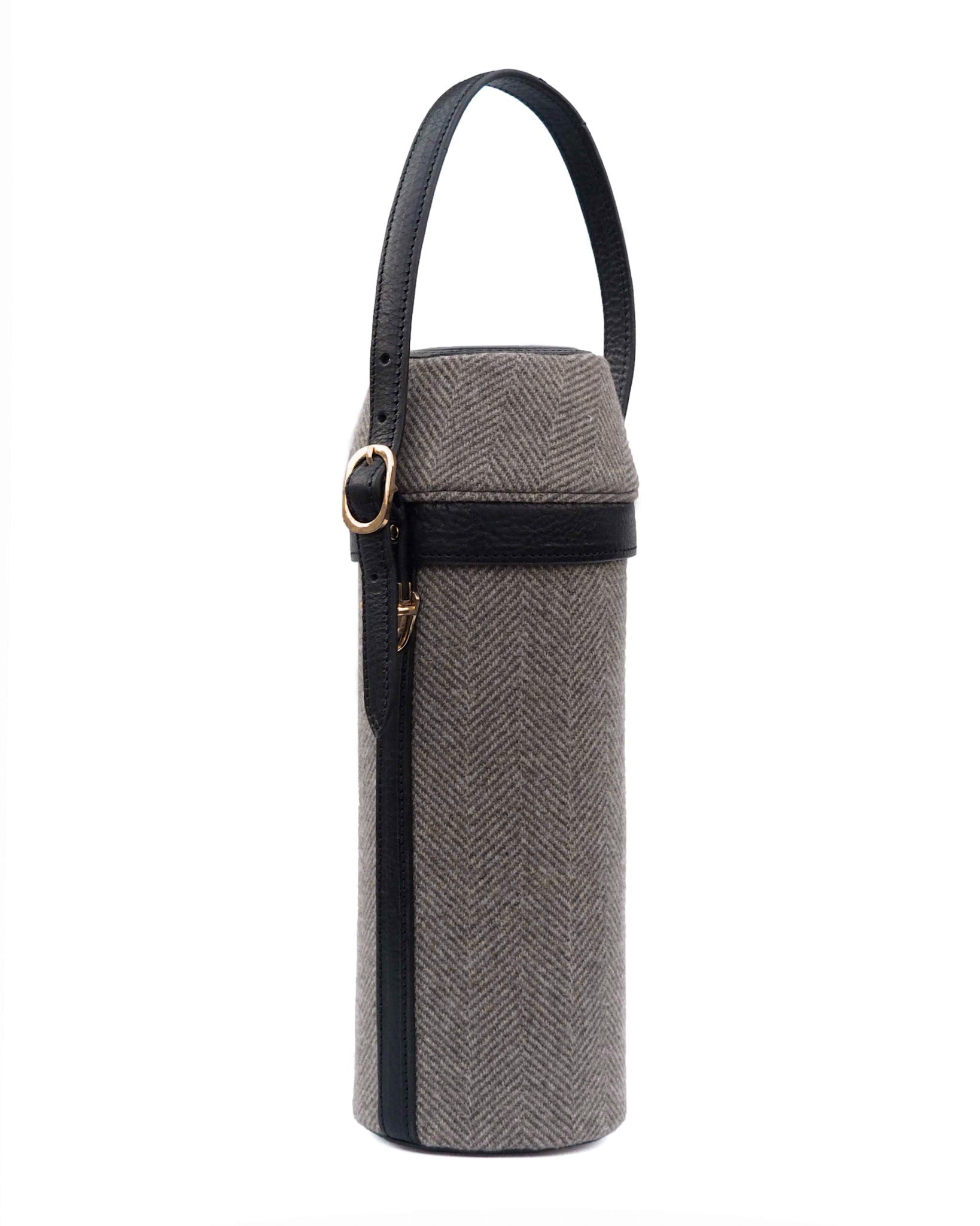 Storm System Herringbone Wine Carrier (Grey/ Nero)