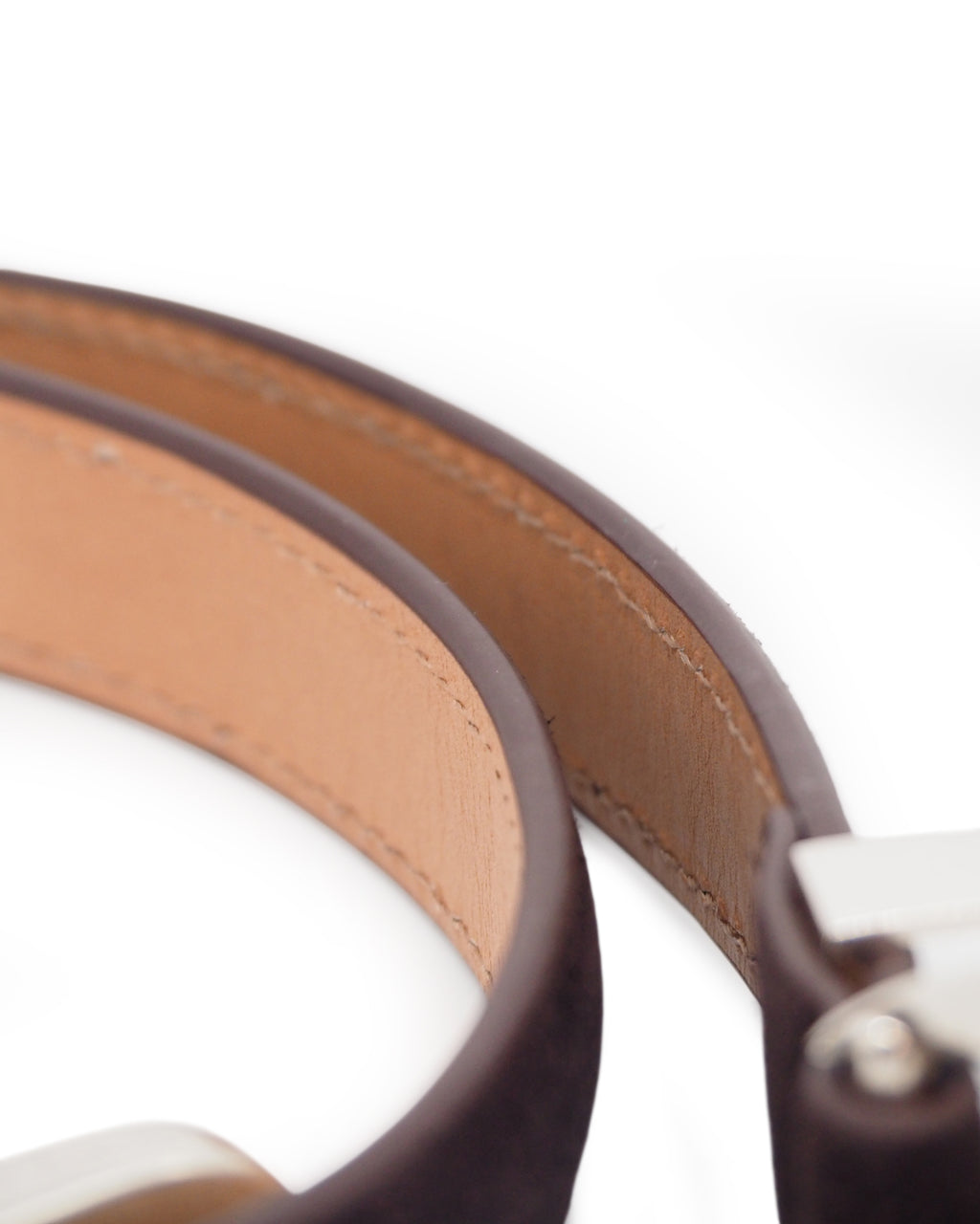 Western Suede Belt (Dark Brown)