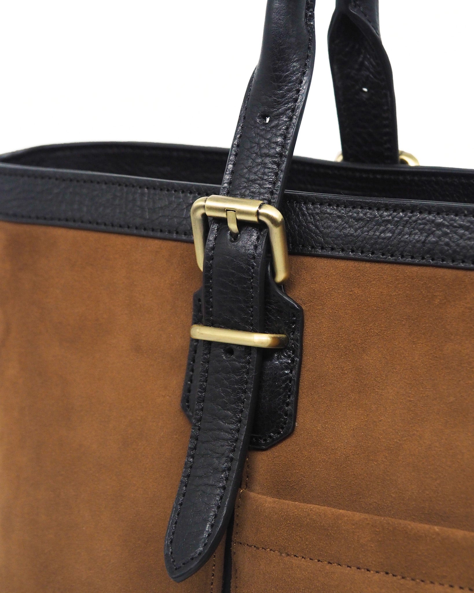 Suede Traveller Tote (Tobacco/ Nero)