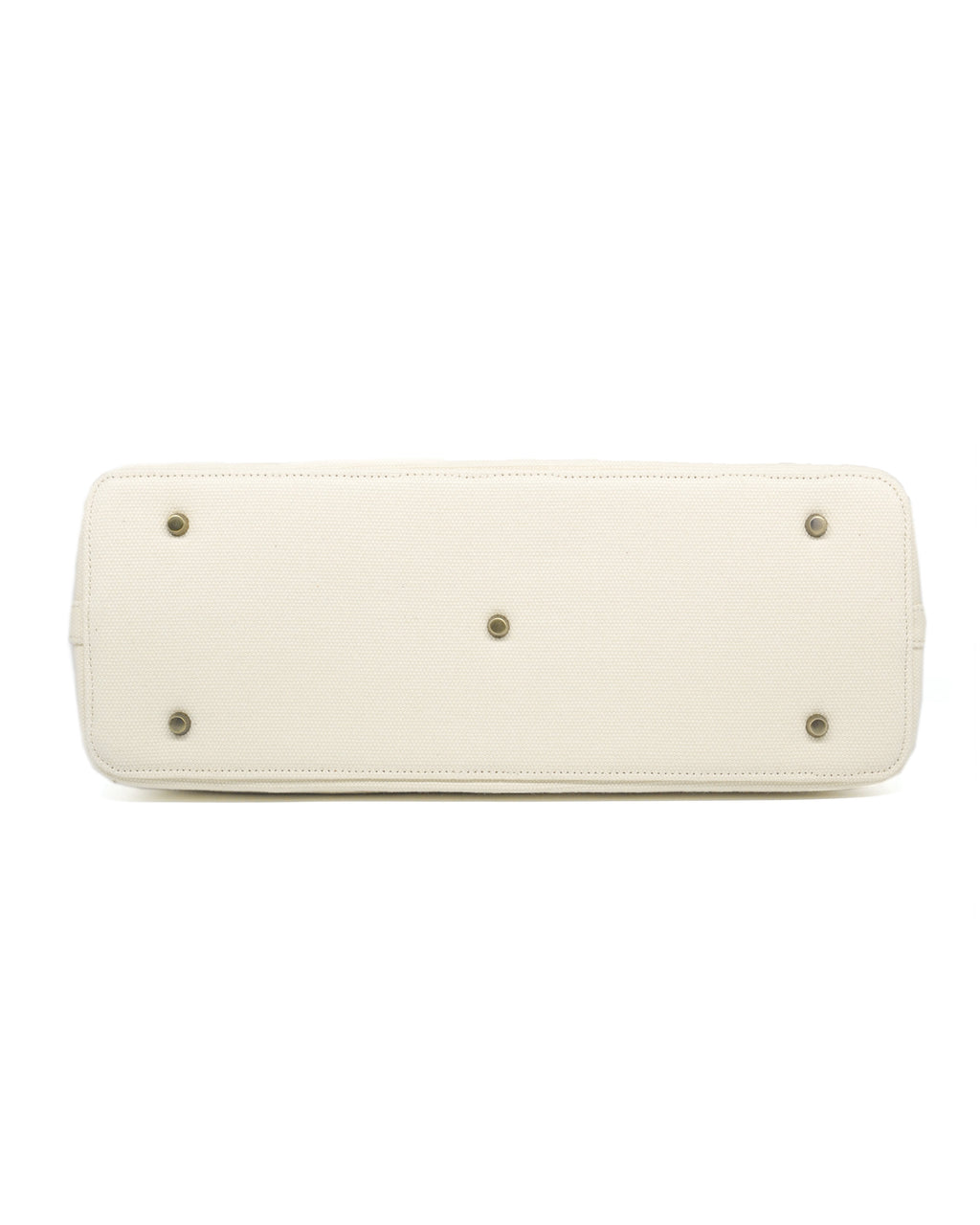 Heavy-Weight Canvas Traveller Tote (Ivory/ Cognac)