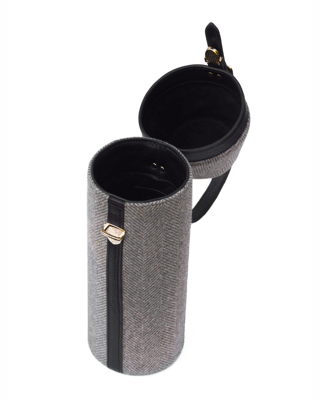 Storm System Herringbone Wine Carrier (Grey/ Nero)