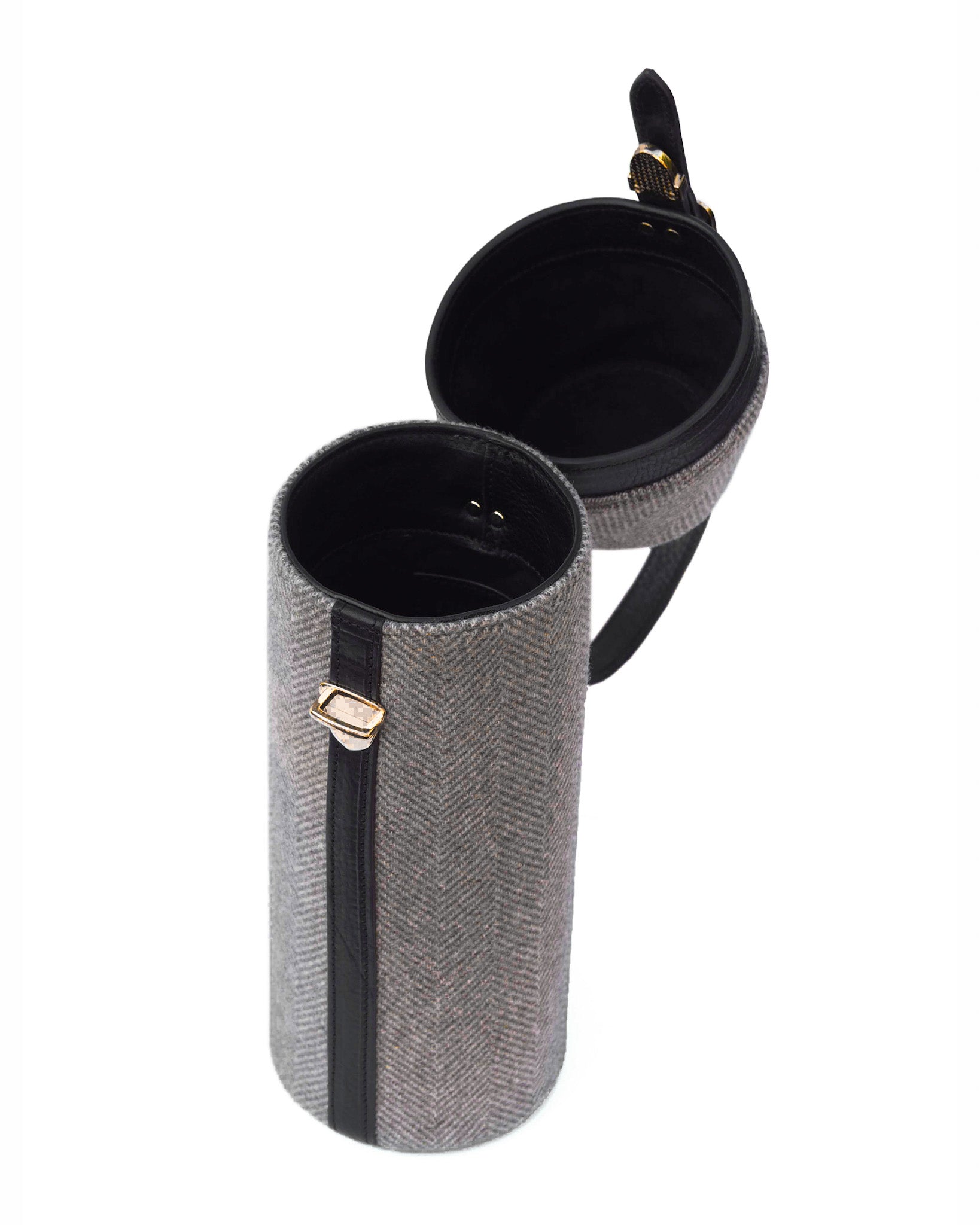 Storm System Herringbone Wine Carrier (Grey/ Nero)