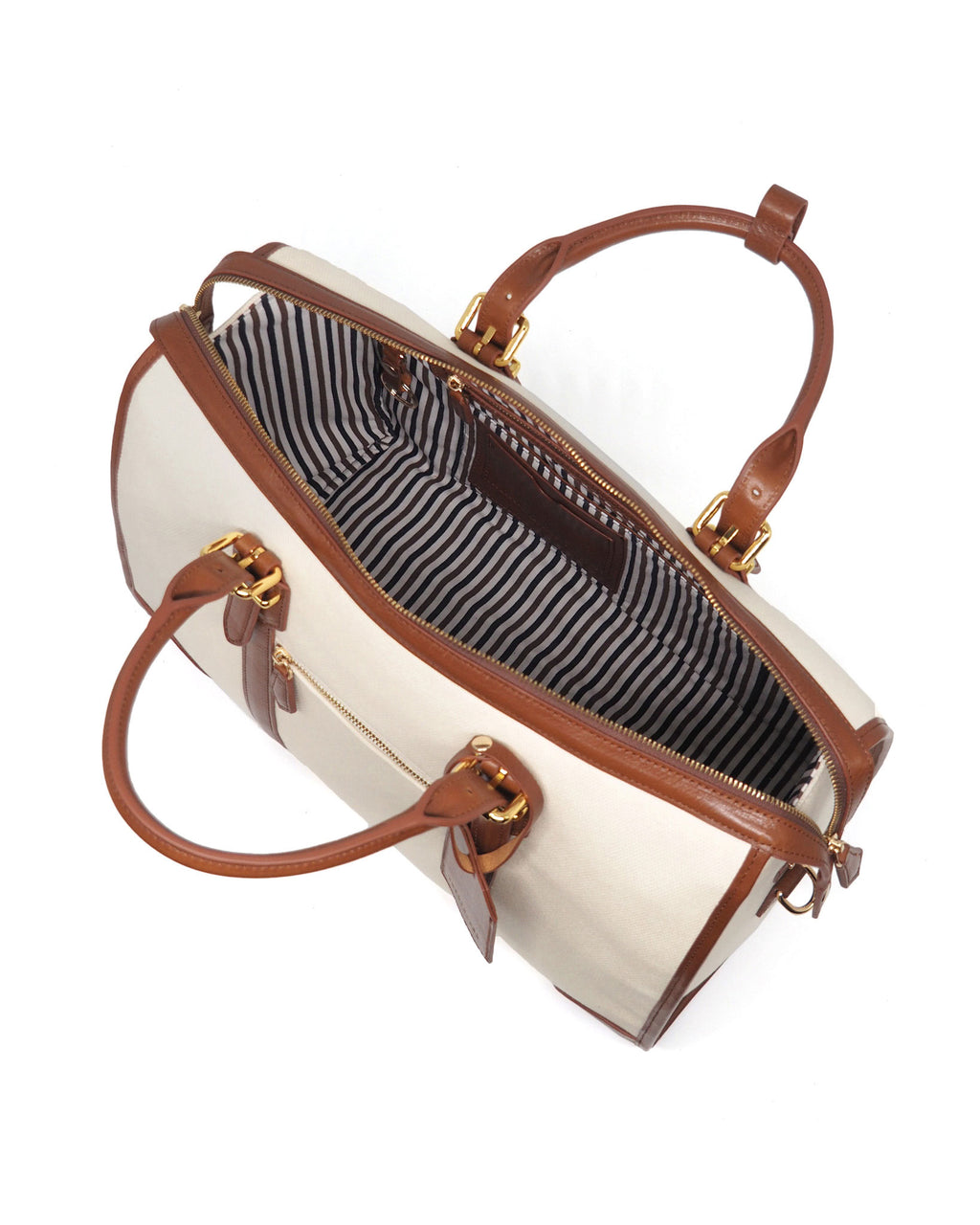 Viaggio 重型帆布行李袋（象牙色/干邑色）