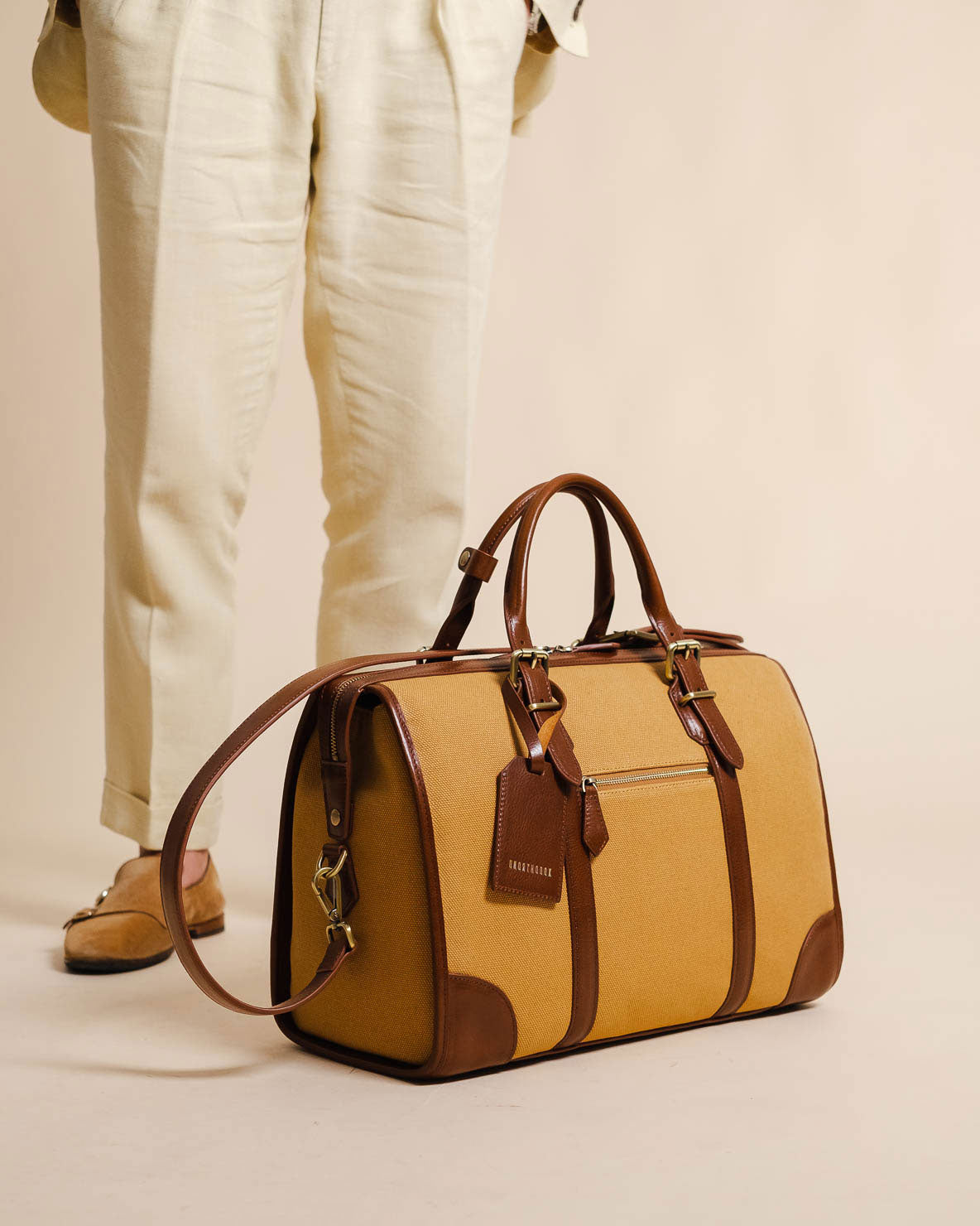 The Viaggio Heavy-Weight Canvas Duffel (Sand/ Cognac) – UNORTHODOX