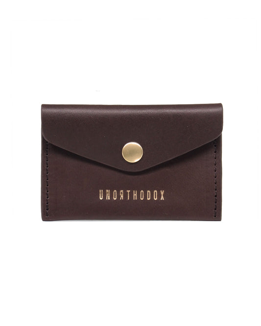 Envelope Leather Card Holder (Dark Choco Lamma Belly)