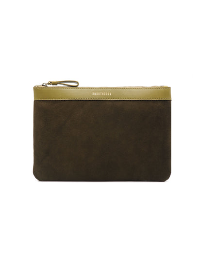 Suede Tablet Pouch (Moss Green)