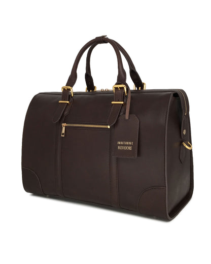 Viaggio 皮革行李袋（黑巧克力色）