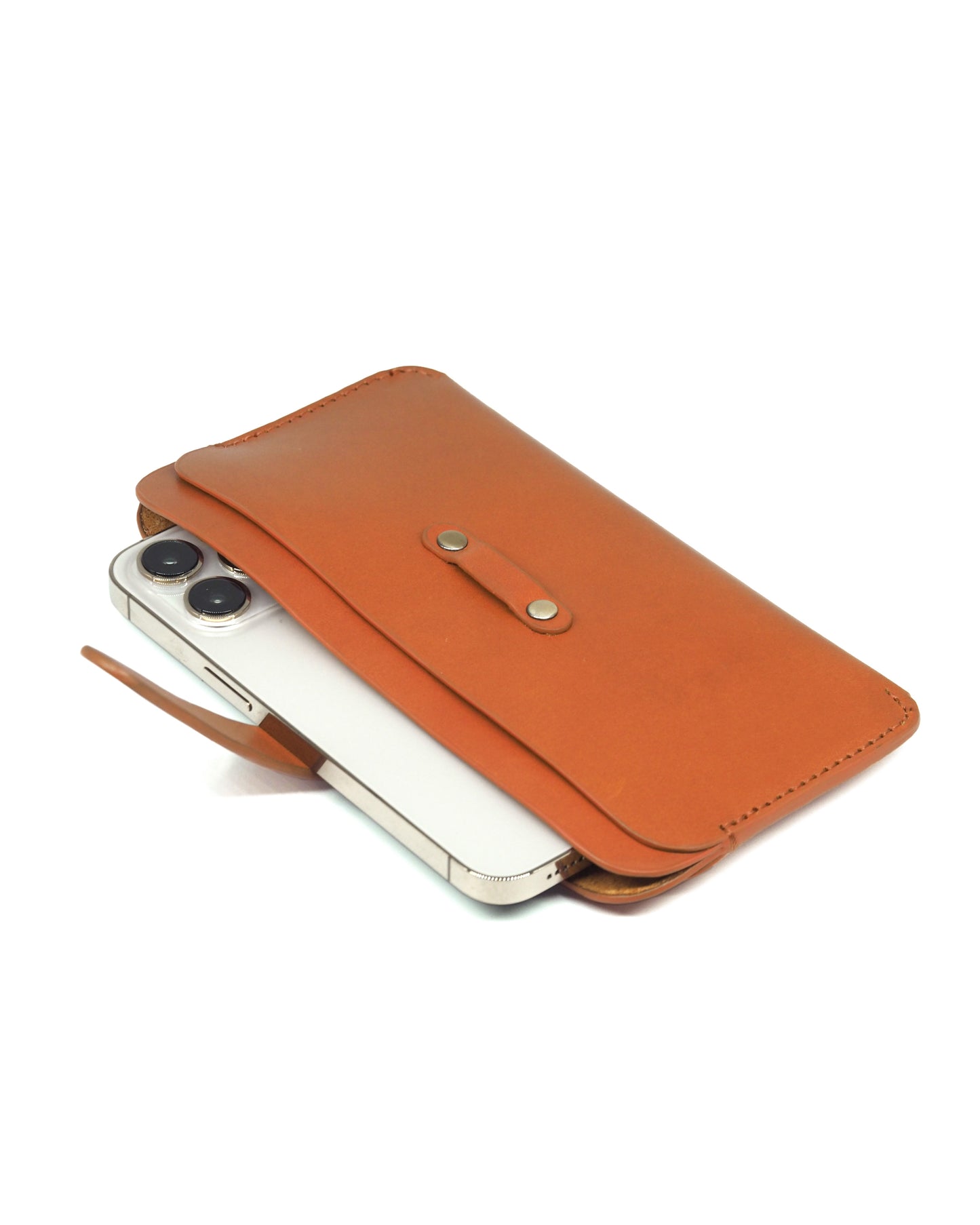 Leather Phone Sleeve (Orange)