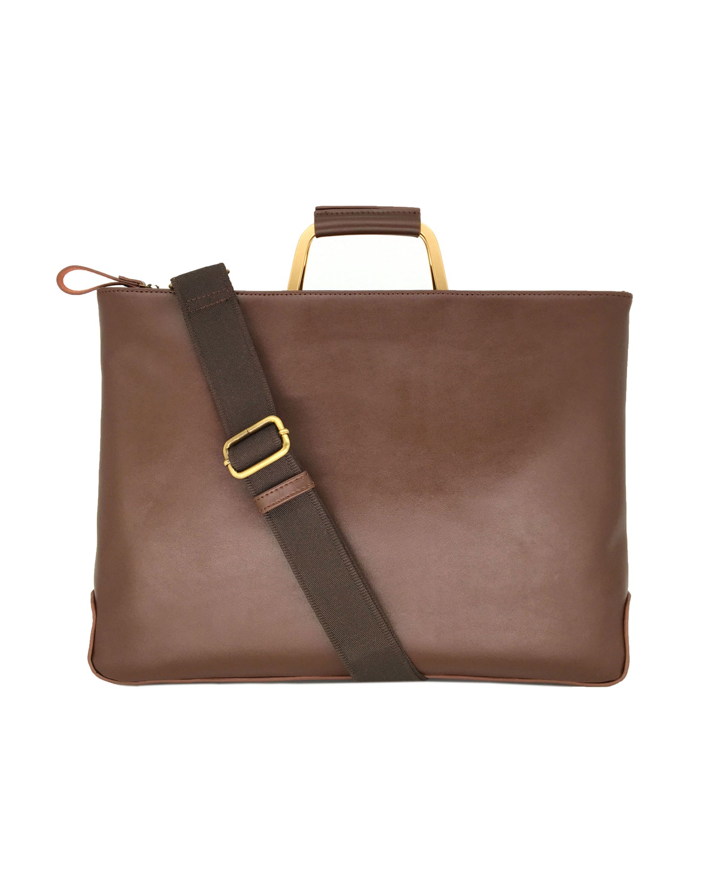Brass Handle Leather Briefcase