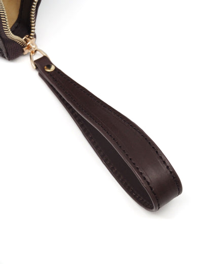 Zipper Leather Portfolio (Dark Choco)