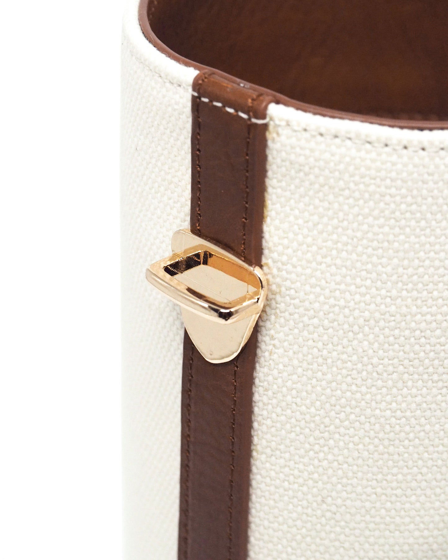 Heavy-Weight Canvas Wine Carrier (Ivory/ Cognac)